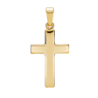 Lund - Polished gold cross, 18x12mm