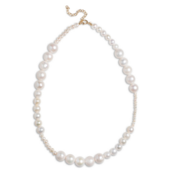 Enamel - Amara white pearl necklace