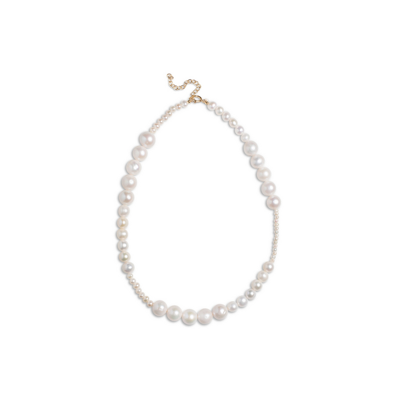 Enamel - Amara white pearl necklace