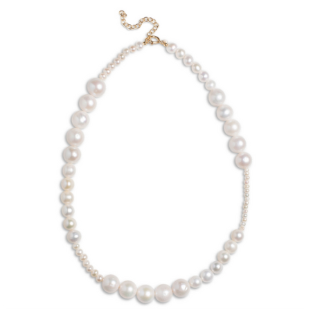 Enamel - Amara white pearl necklace