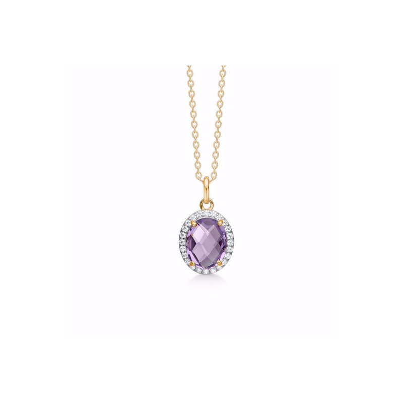 G&S - Amethyst necklace with zirconia