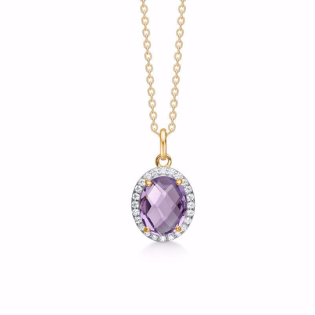 G&S - Amethyst necklace with zirconia