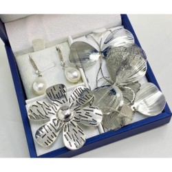 Floral Silver Set