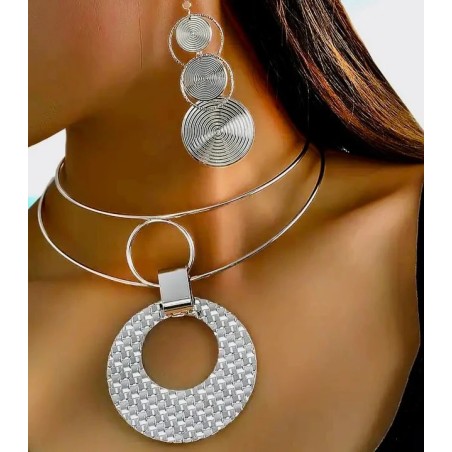 Rounded Silver twin set