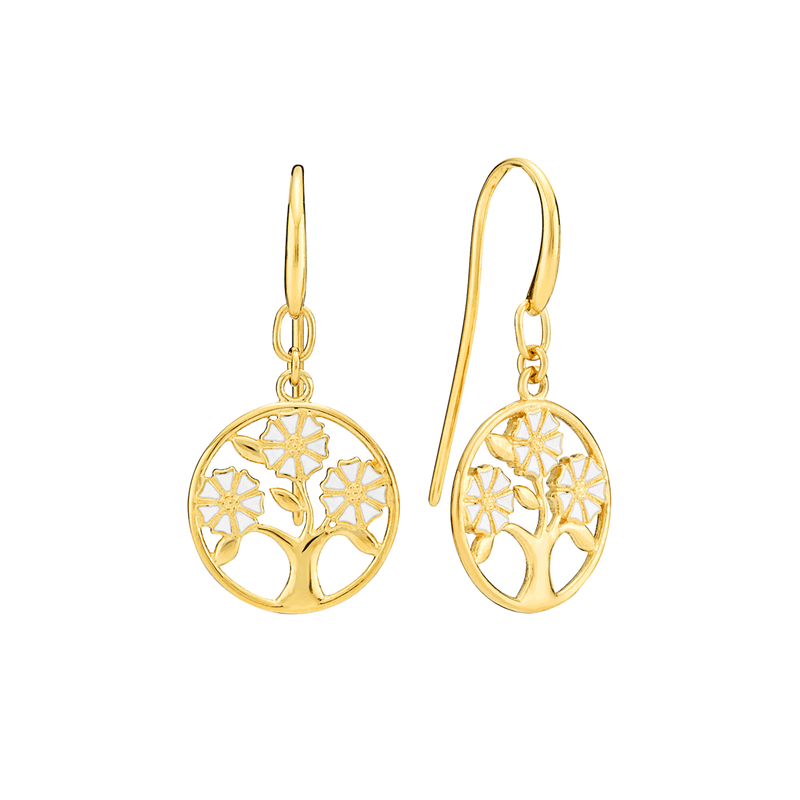 Lund - Daisy tree of life earrings dangles