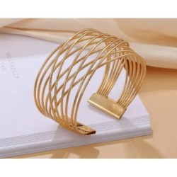 Golden Intersecting Bracelet