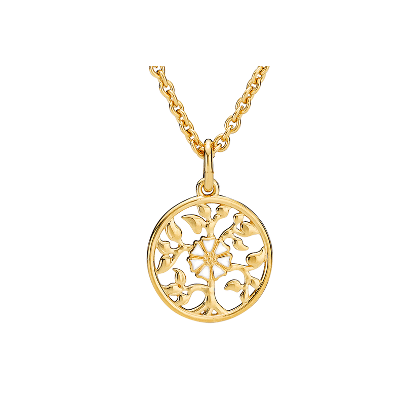 Lund Copenhagen - Tree of life, gold plated Daisy necklace