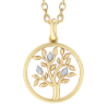 Støvring - Necklace with Tree of Life and diamonds, gold