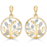 Støvring - Ear sticks with Tree of Life and diamonds, gold