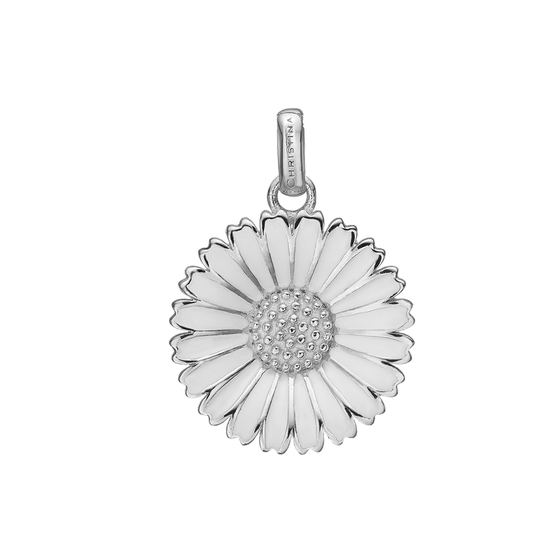 Christina - Daisy silver pendant 20mm