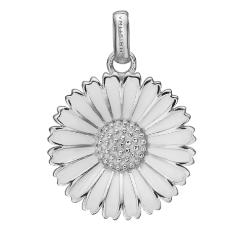 Christina - Daisy silver pendant 20mm