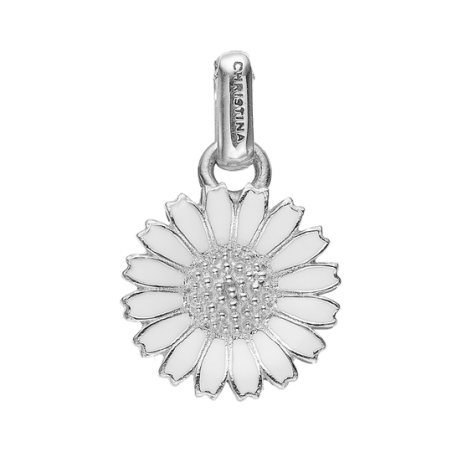 Christina - Daisy silver pendant 12mm