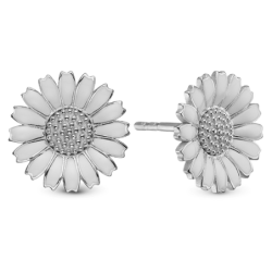 Christina Watches - Silver Daisy earstuds, 12mm