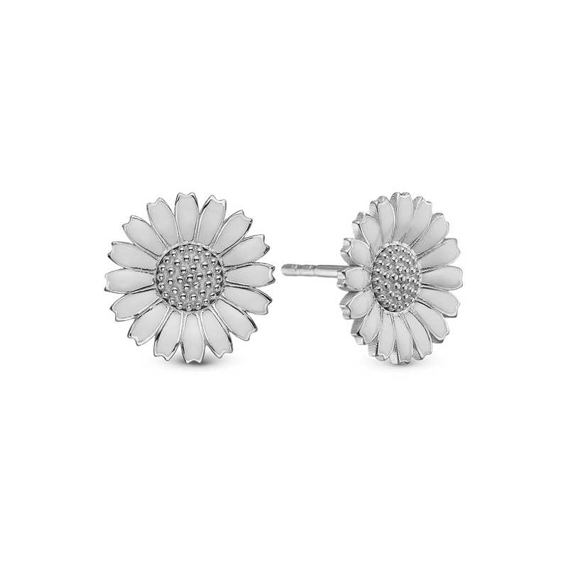 Christina Watches - Silver Daisy earstuds, 12mm