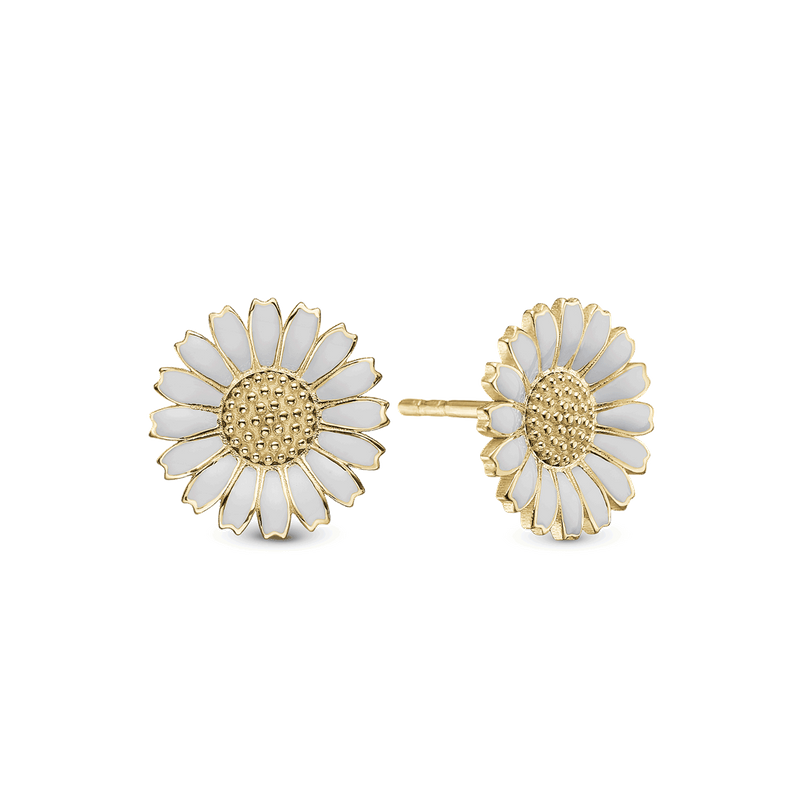 Christina Watches - Gold plated Daisy earstuds, 12mm