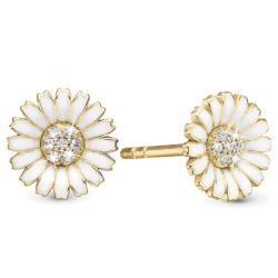 Christina Watches - Gold plated Daisy earstuds, 8mm