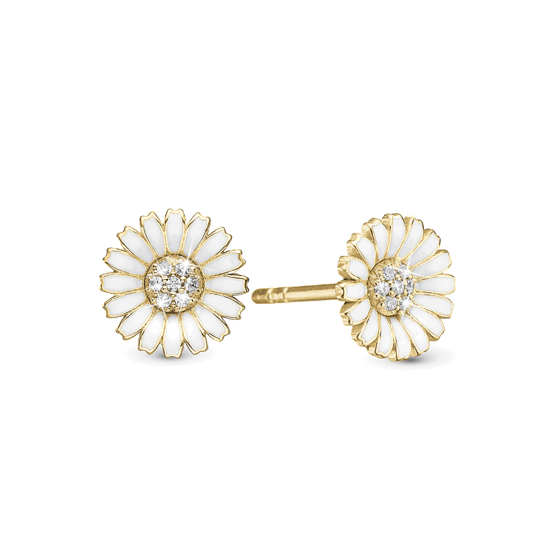 Christina Watches - Gold plated Daisy earstuds, 8mm