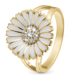 Christina - Marguerite, daisy ring with zirconia