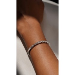 VIANNE ROUND PRONG TENNIS BRACELET WHITE GOLD PLATED