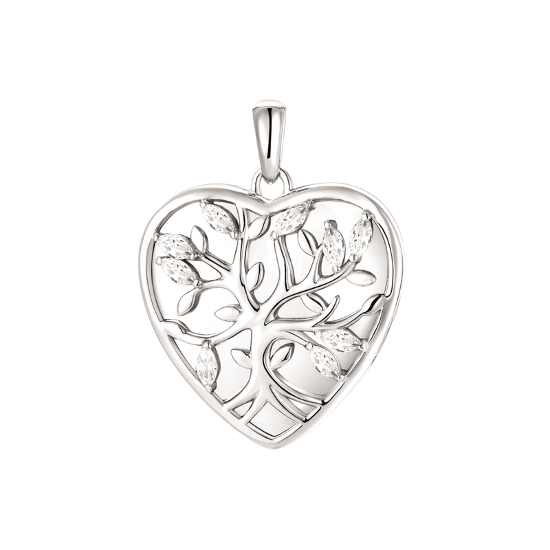 Støvring - Heart locket with Tree of Life, silver