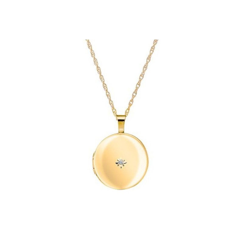 Marathon - Round locket with diamond