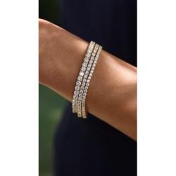 VIANNE ROUND PRONG TENNIS BRACELET 18K GOLD VERMEIL