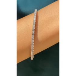 VIANNE ROUND PRONG TENNIS BRACELET 18K GOLD VERMEIL