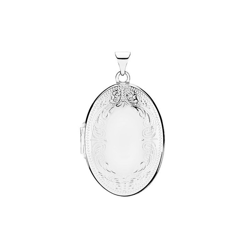 Lund Copenhagen - Flower Locket silver, 26 x 18 mm