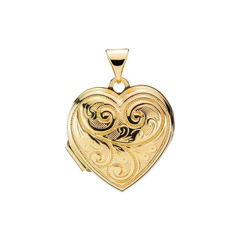 Lund Copenhagen - 8ct gold heart locket, 18 mm