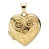 Lund Copenhagen - 8ct gold heart locket, 18 mm