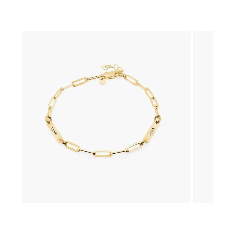 IVY NAME PAPERCLIP CHAIN ANKLET - GOLD VERMEIL