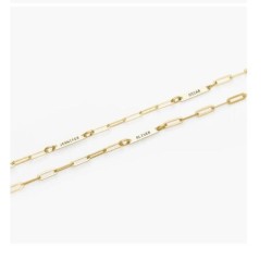 IVY NAME PAPERCLIP CHAIN ANKLET - GOLD VERMEIL