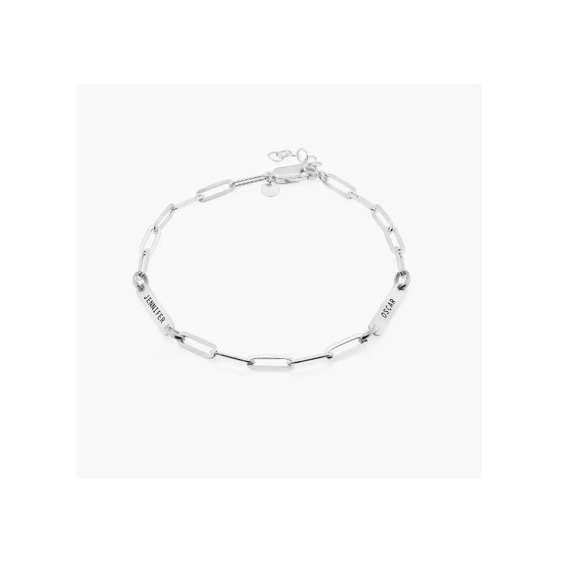 IVY NAME PAPERCLIP CHAIN ANKLET - STERLING SILVER