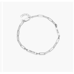 IVY NAME PAPERCLIP CHAIN ANKLET - STERLING SILVER