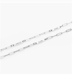 IVY NAME PAPERCLIP CHAIN ANKLET - STERLING SILVER