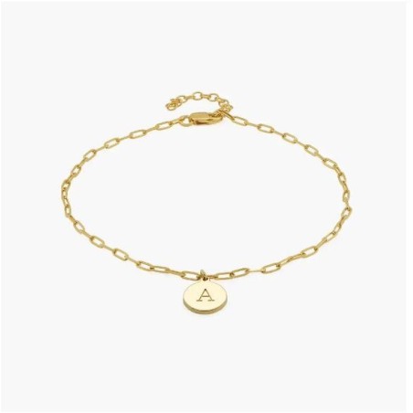 LILIAN INITIAL ANKLET CHAIN - GOLD VERMEIL