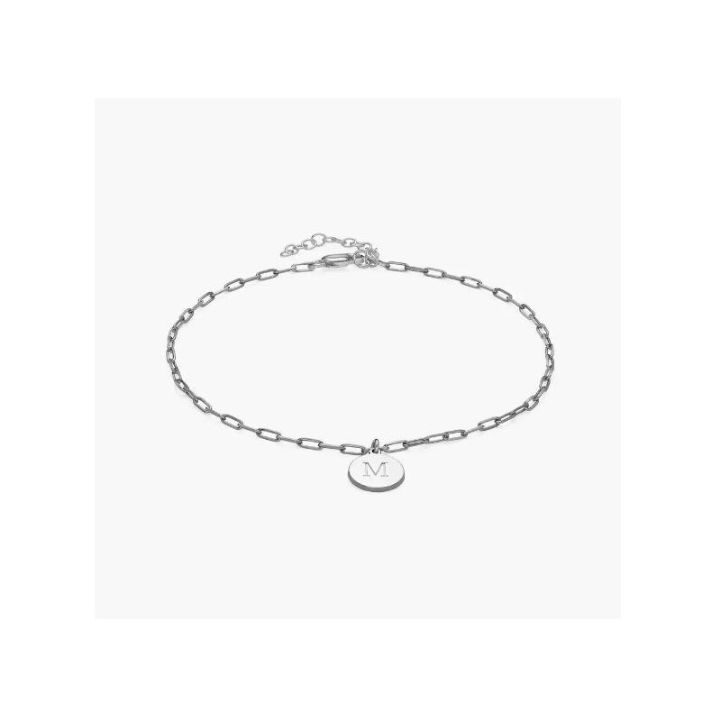 LILIAN INITIAL ANKLET CHAIN - STERLING SILVER