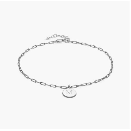 LILIAN INITIAL ANKLET CHAIN - STERLING SILVER