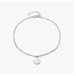 LILIAN INITIAL ANKLET CHAIN - STERLING SILVER