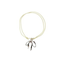 Ribbon Bracelet Silver Ivory