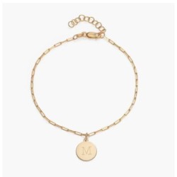 LILIAN INITIAL ANKLET CHAIN- 14K SOLID GOLD