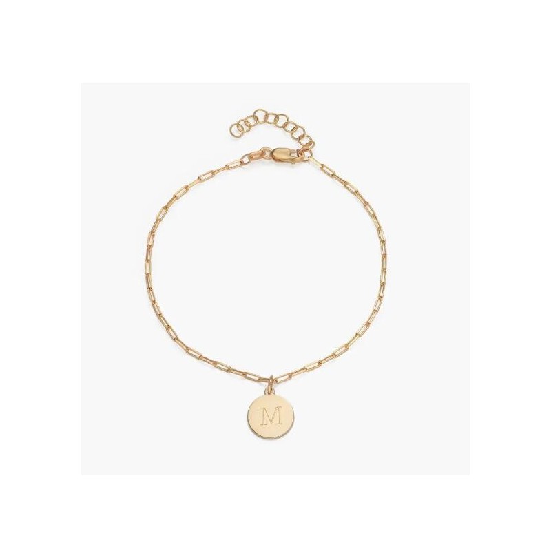 LILIAN INITIAL ANKLET CHAIN- 14K SOLID GOLD