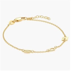 INEZ INITIAL BRACELET/ANKLET - GOLD VERMEIL