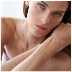 INEZ INITIAL BRACELET/ANKLET - GOLD VERMEIL