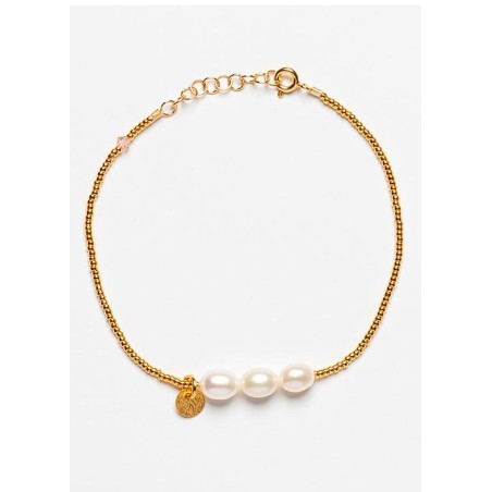 3 Pearls Bracelet Gold