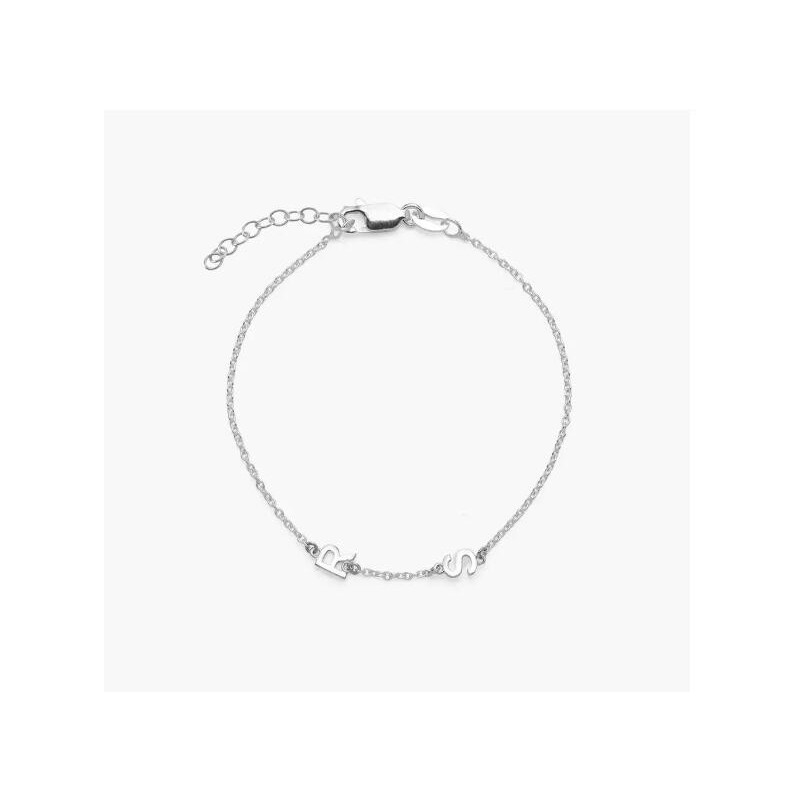 INEZ INITIAL BRACELET/ANKLET - SILVER