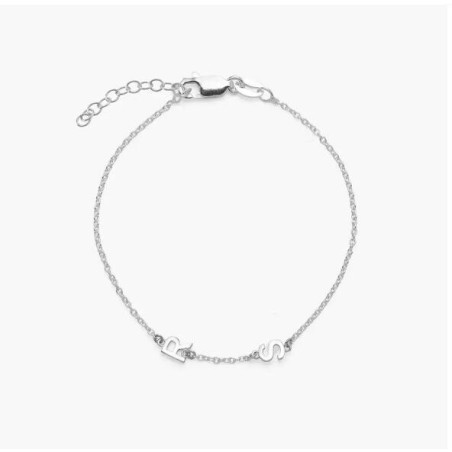 INEZ INITIAL BRACELET/ANKLET - SILVER