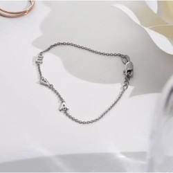 INEZ INITIAL BRACELET/ANKLET - SILVER