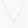 INEZ INITIAL NECKLACE WITH 0.3 CT PREMIUM DIAMOND - SOLID GOLD