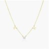 INEZ INITIAL NECKLACE WITH 0.3 CT PREMIUM DIAMOND - SOLID GOLD